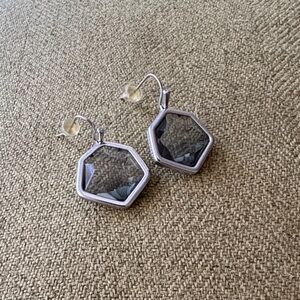 Kendra Scott Silver Hexagon Earrings